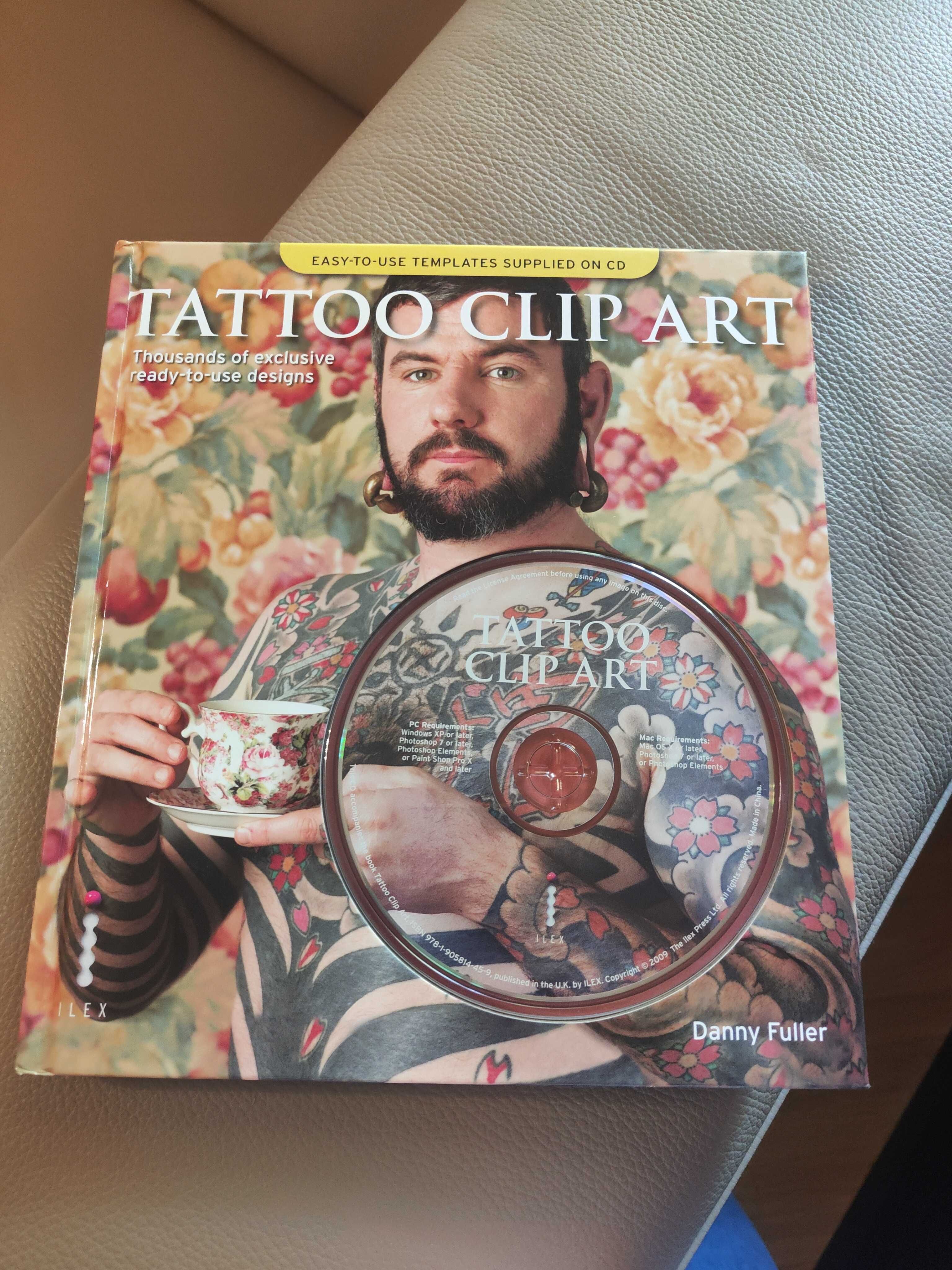 książka album "Tattoo Clip Art" Danny Fuller z płytą CD, tatuaż UNIKAT