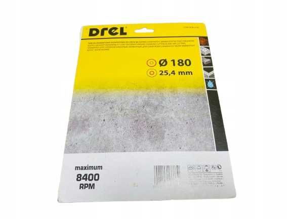 Tarcza diamentowa segmentowa Drel CON-DCB-2118 o wymiarach 180x25,4 mm