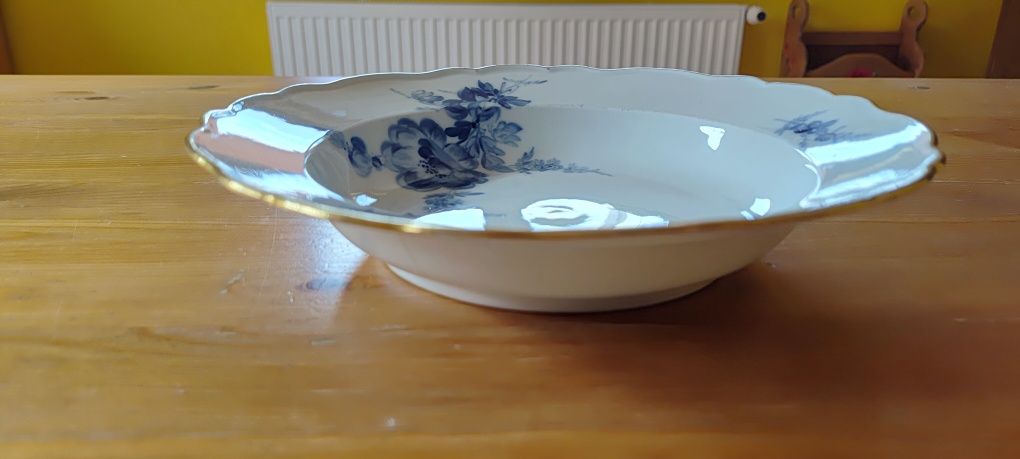 Talerz Porcelana, Kwiaty, Meissen, Miśnia