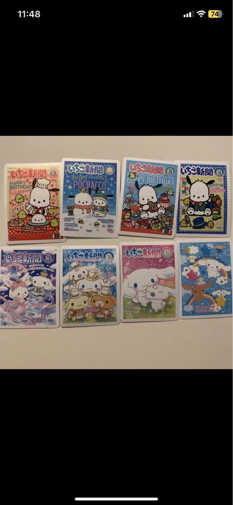 Zestaw naklejek sanrio 9 szt