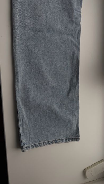 Блакитні прямі джинси zara pull&bear wide leg. Розмір 36.