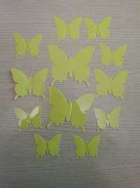 Motylki żółte 12szt