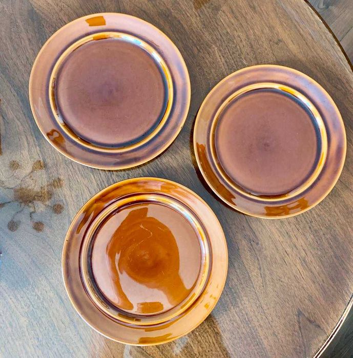 talerze płaskie, obiadowe porcelit PRUSZKÓW, vintage, idealne - PRL