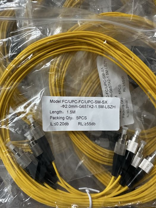 Патч-корд FC/UPC-FC/UPC 1,5 м, G657A2 пігтейл оптоволокно патчкорд FPV