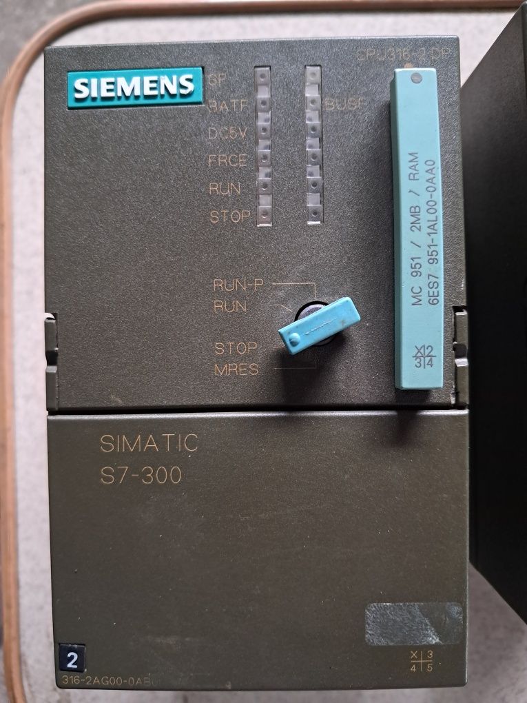 Siemens simatic s7 sterownik cpu313 i cpu316-2 DP zestaw z kartami