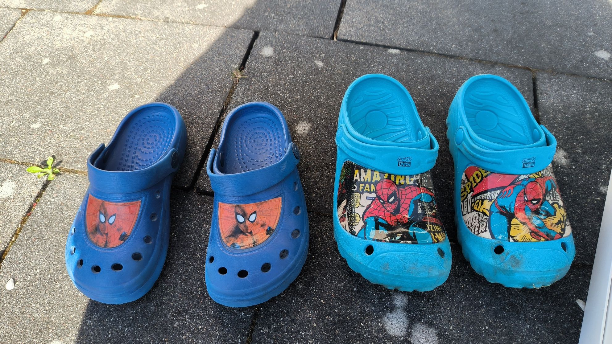 Sandały chłopięce r.31 (20cm) i 2* crocsy Spiderman
