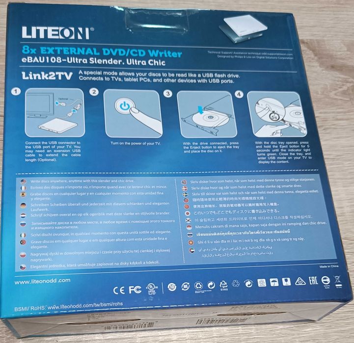 nagrywarka zewnętrzna DVD Lite-On eBAU108 Slim