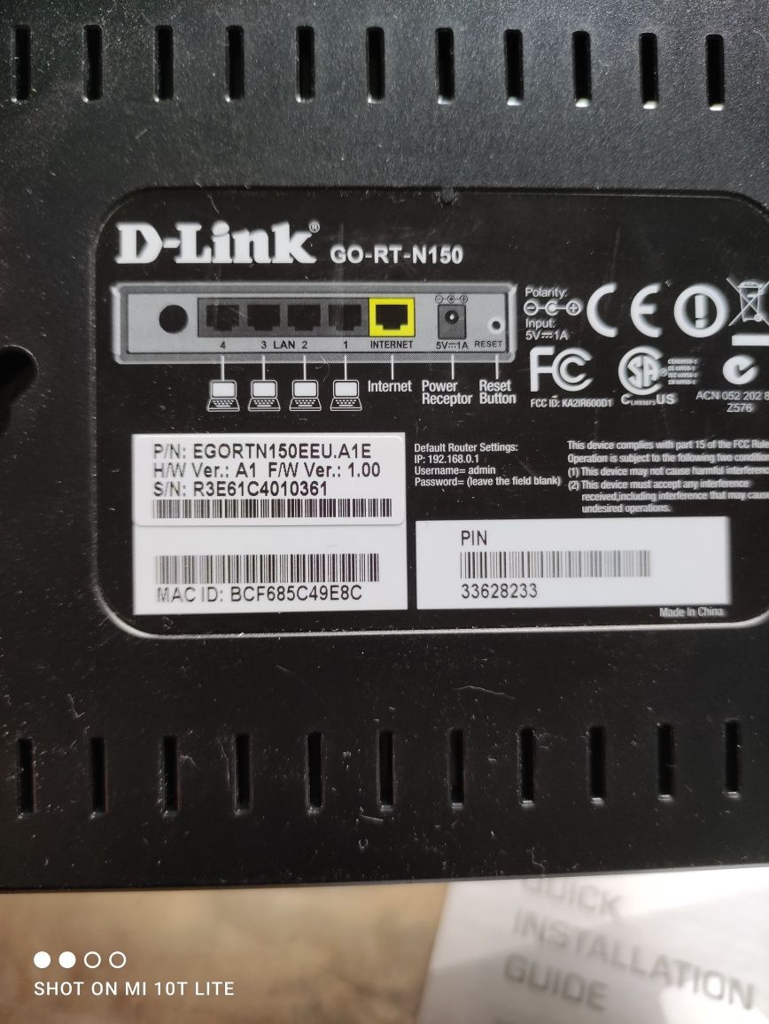 Router D-Link GO-RT-N150