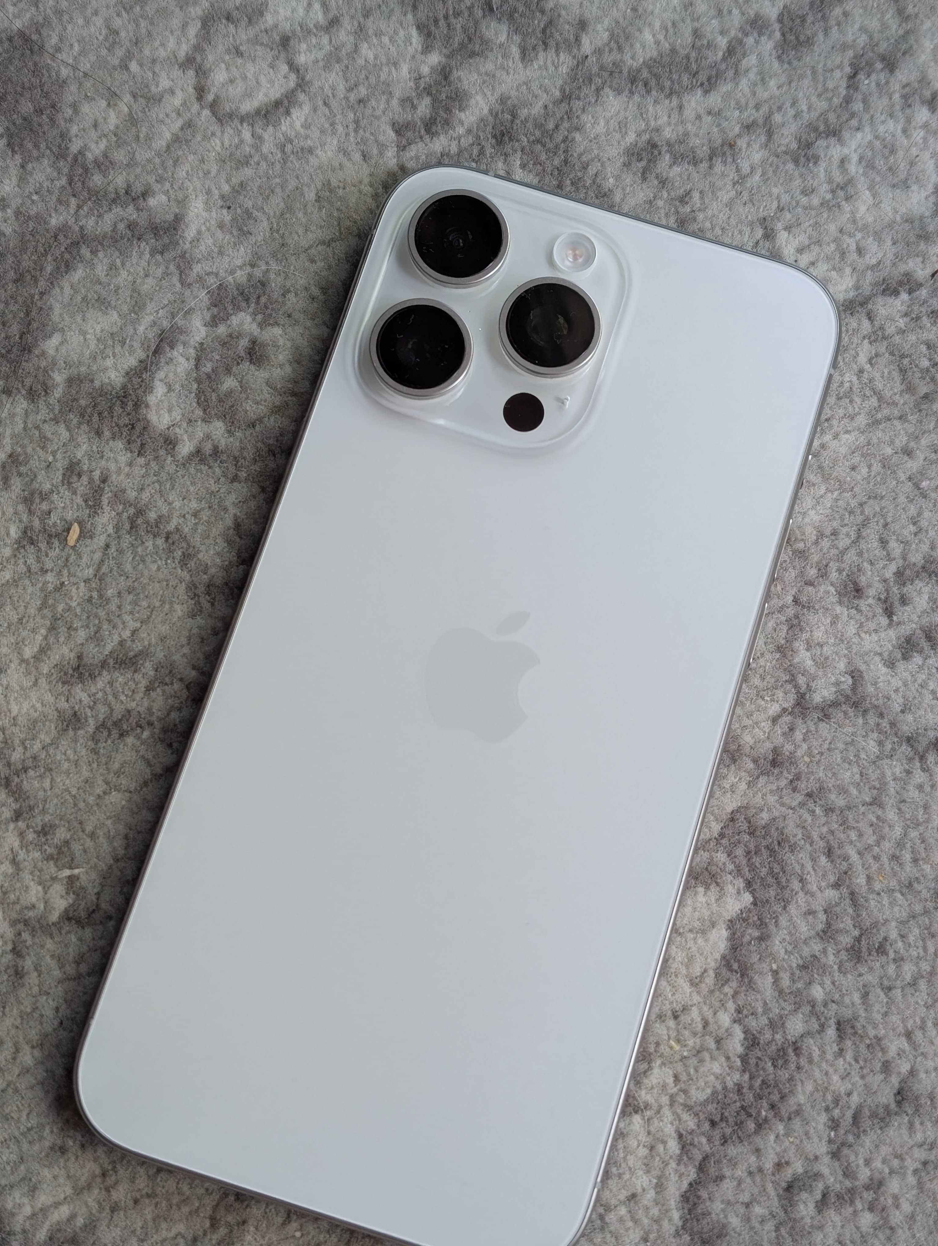 iPhone 15 Pro Max 256 GB White Titanium biały stan idealny gwarancja
