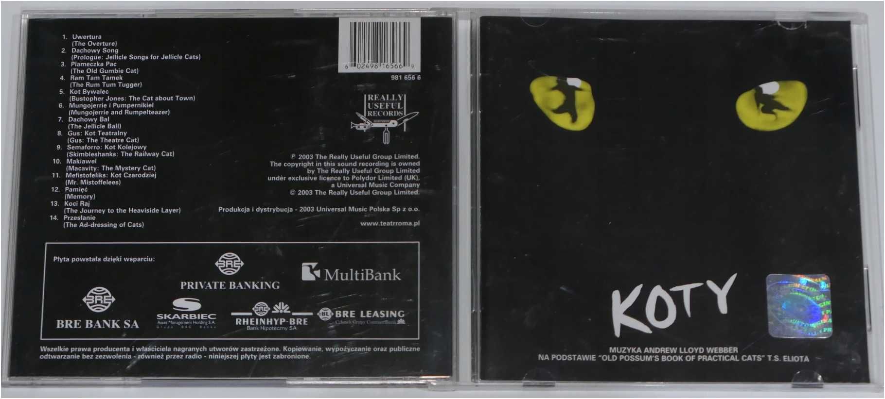 Koty Abdrew Lloyd Webber CD