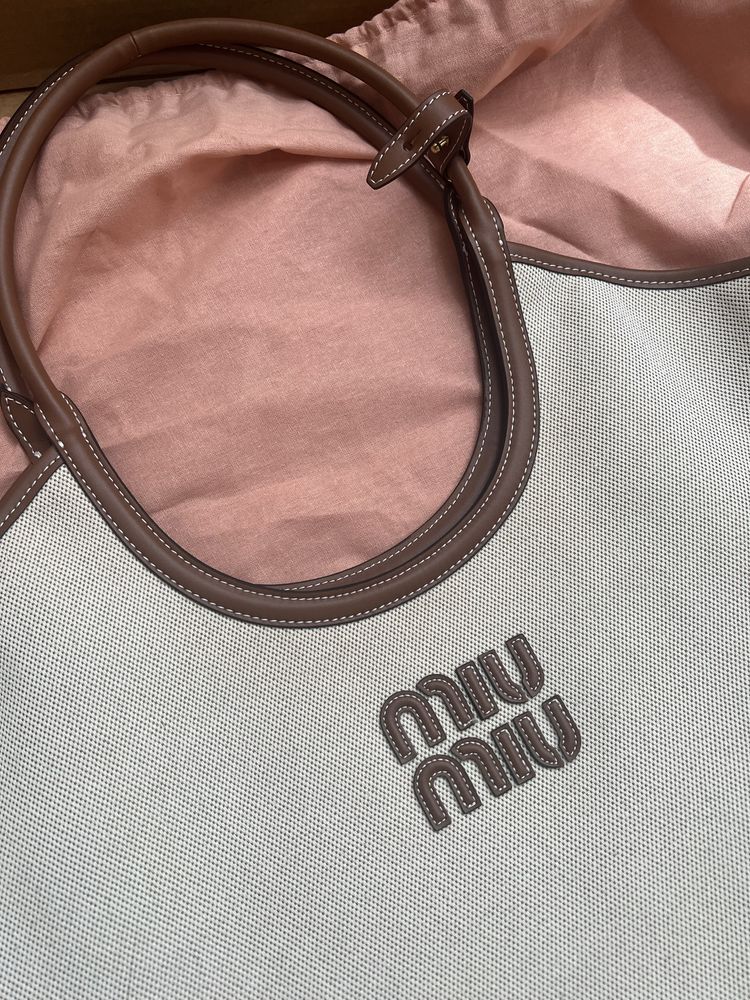 Шопер літня сумка MiuMiu 38*55 см