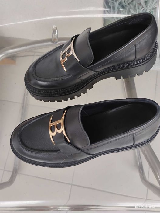 Mokasyny/ Loafersy skórzane Badura r. 38