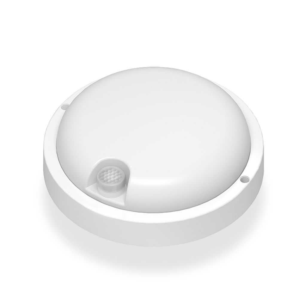 Oprawa LED bulkhead biała okrągła czujnik ruchu 11W IP54 880lm