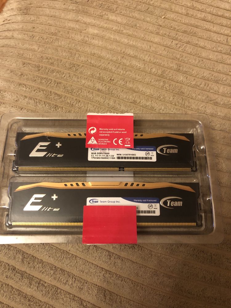 Оперативная память Team Elite+ DDR3 8Gb 1600MHz PC3-12800U 2R8 CL11