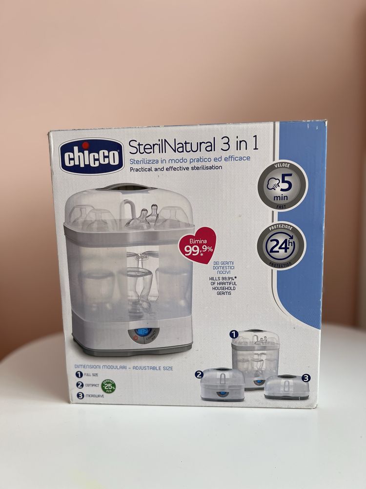 Sterelizator elektryczny Chicco 3 w 1 do butelek i smoczków
