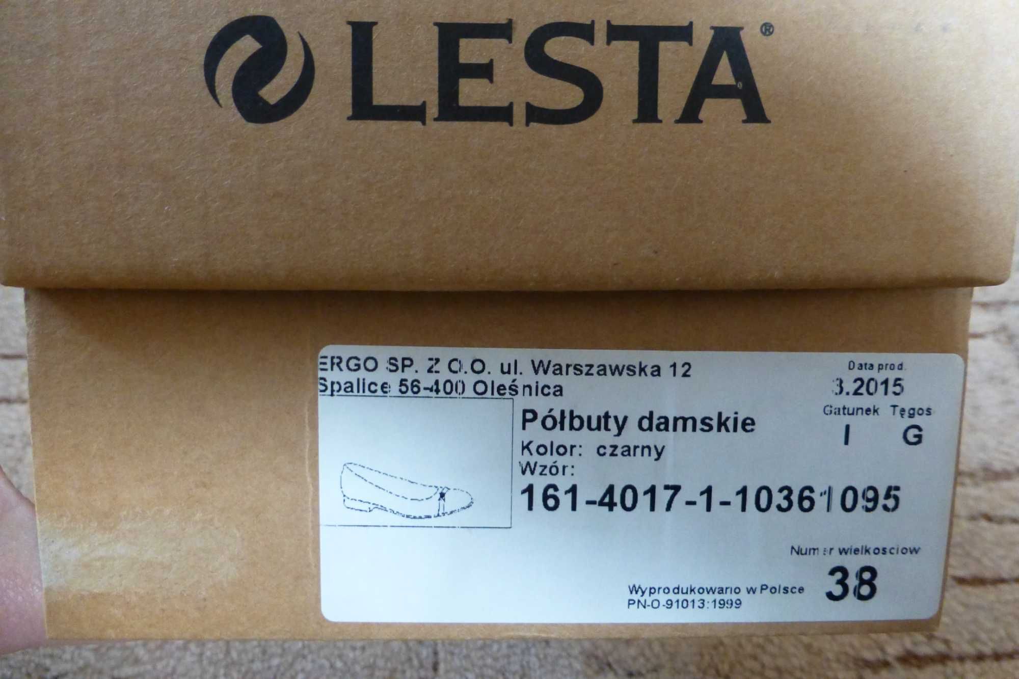 Skórzane baleriny rozm 38 - stan bdb
