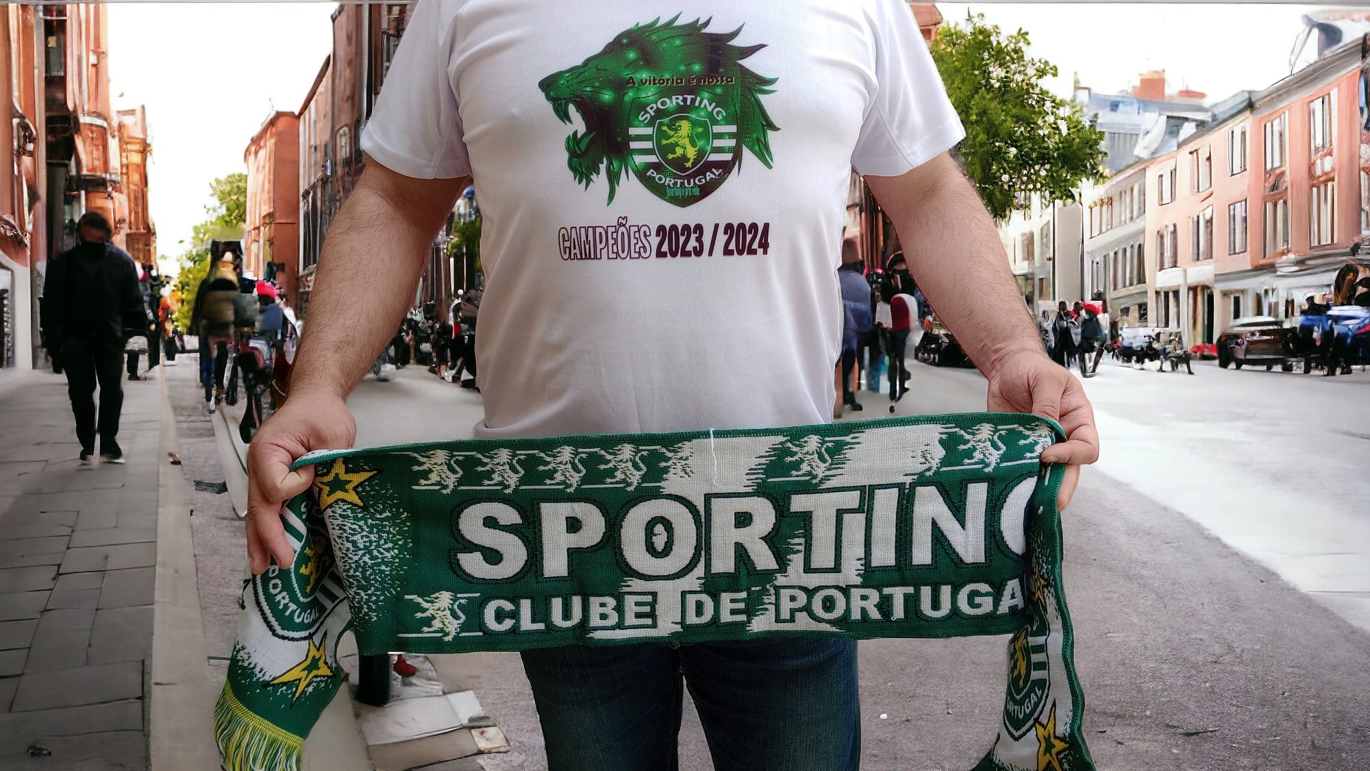 T-shirt e Almofada do Sporting