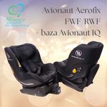 Dwa foteliki Avionaut Aerofix Softline czarne plus dwie bazy Avionaut