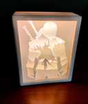 Wiedźmin Geralt - Pudełko świetlne 3D | Lightbox | Shadowbox