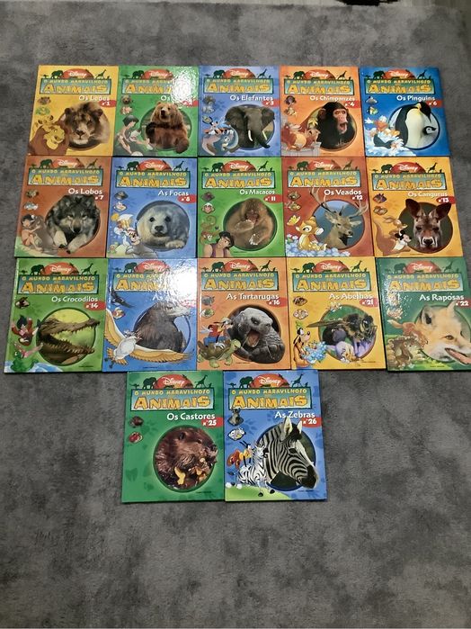 Livros da coleção o mundo maravilhoso dos animais da Disney
