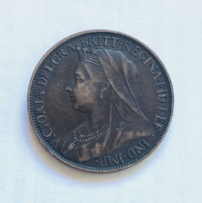 1 фартинг, 1897 г, Великобритания,  Виктория