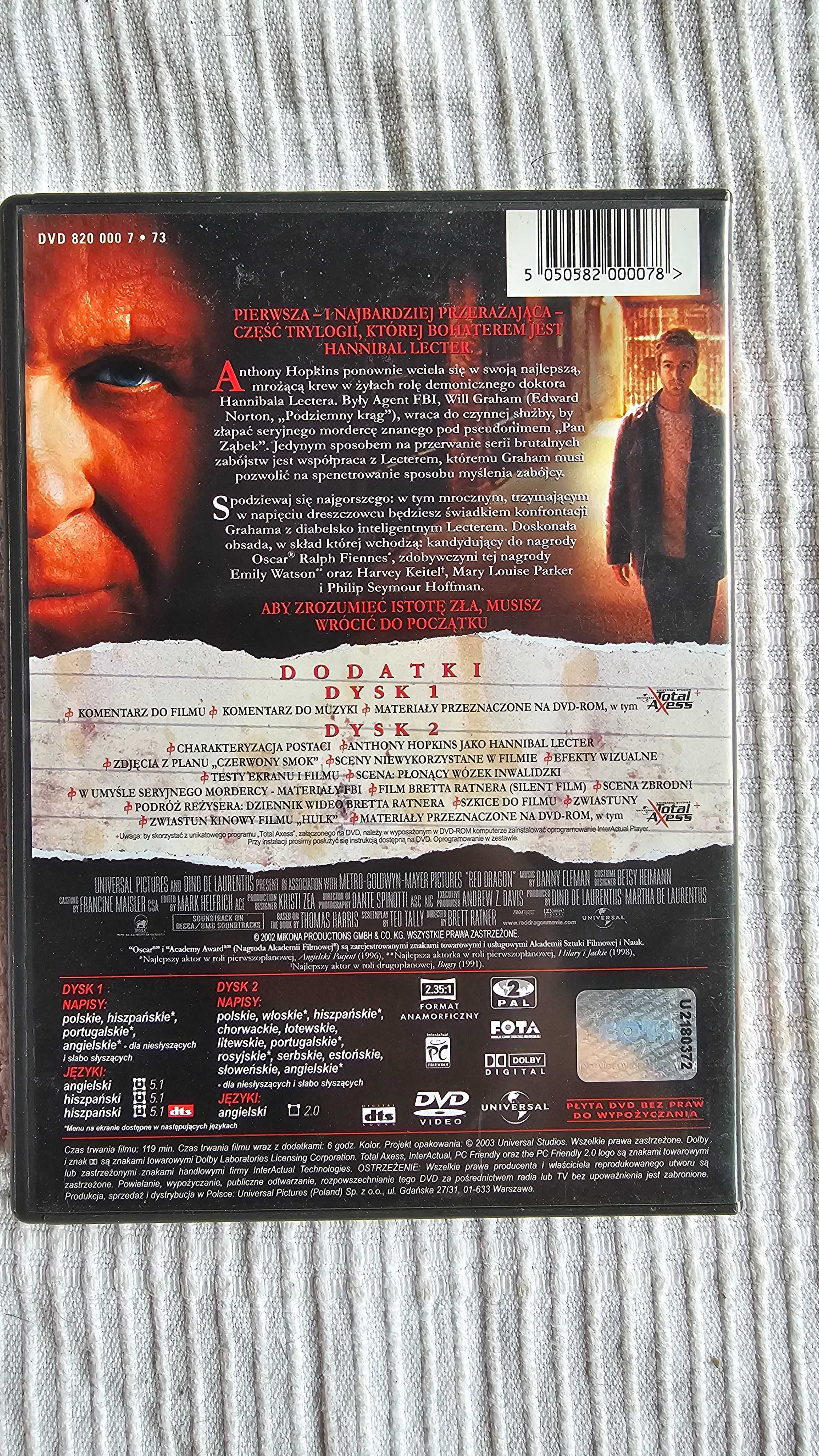 DVD Czerwony Smok wydanie 2-płytowe Anthony Hopkins