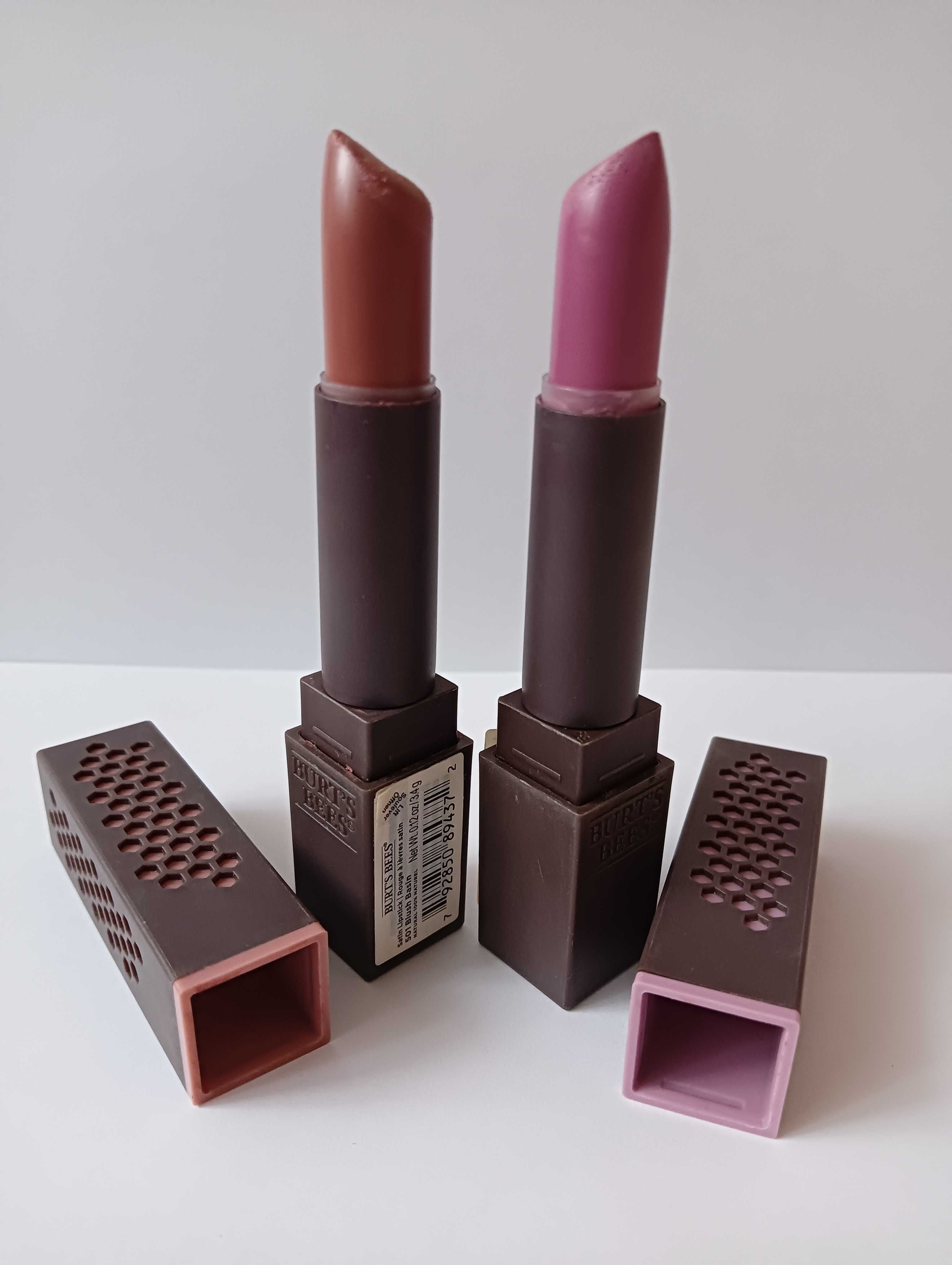 Burt’s Bees Satin Lipstick kolor 501 i 515 / Aksamitne pomadki