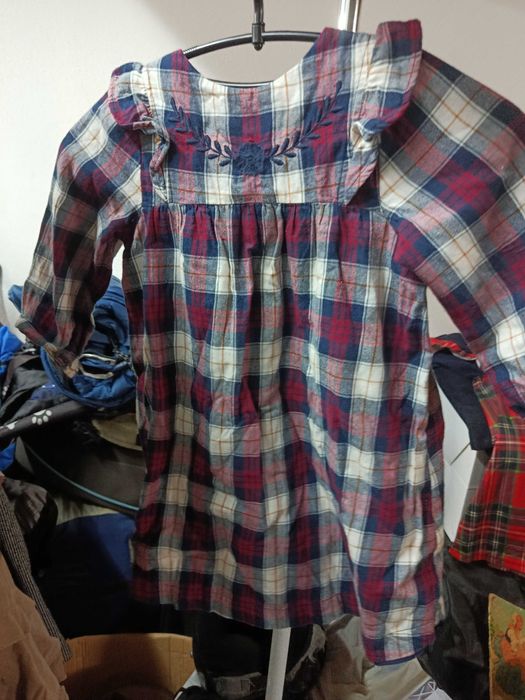 Vestido Zippy de flanela de  xadrez  usado poucas vezes