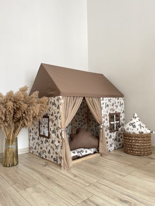 Вігвам, палатка, будиночок дитячий ігровий, каркасний деревʼяний