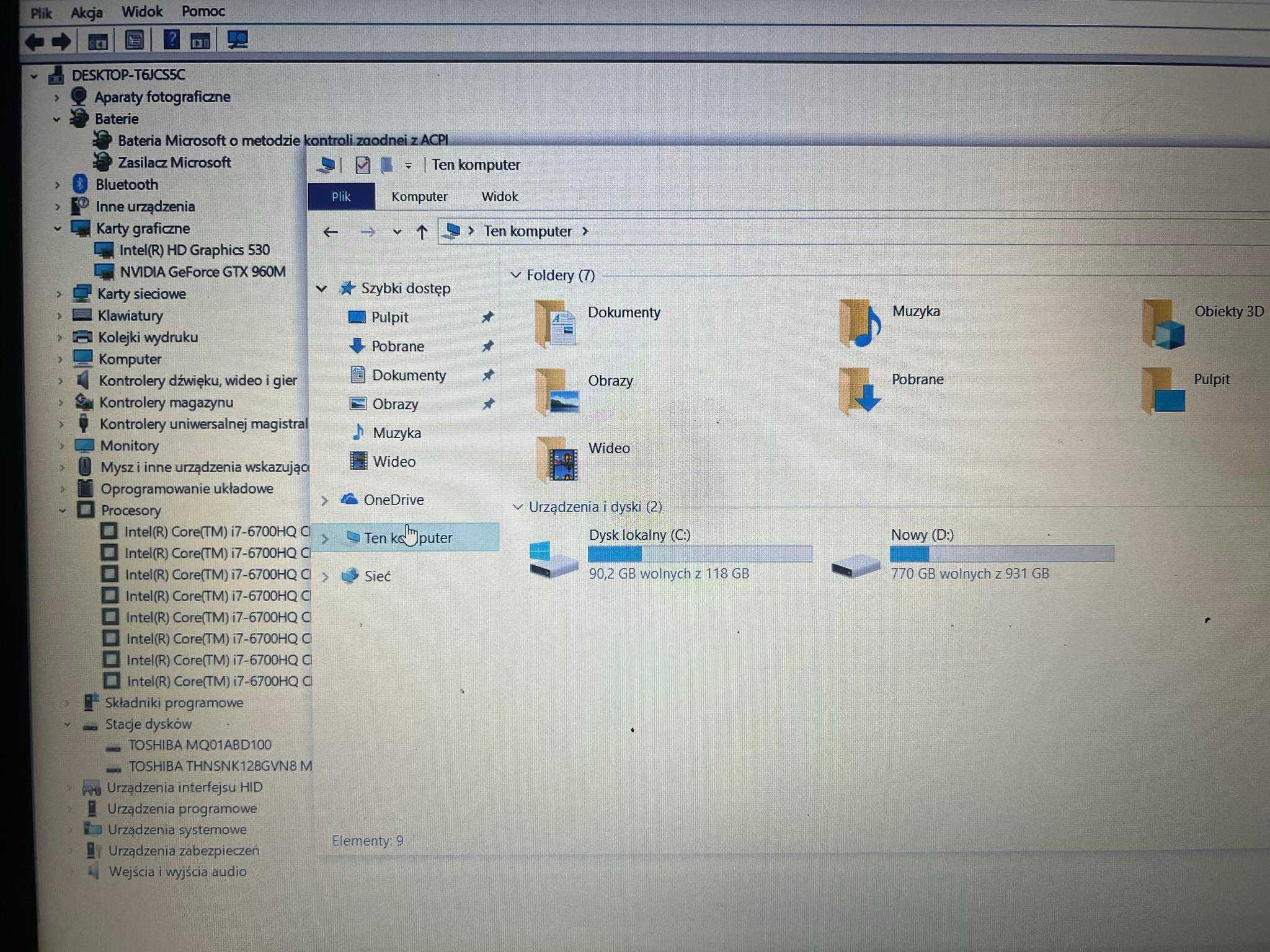 Gamingowy laptop DELL Inspiron 15 Gaming 7566 i7 1TB 16gb Ram GTX960M