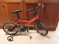 Bicicleta de criança BTWIN 16" com rodinhas