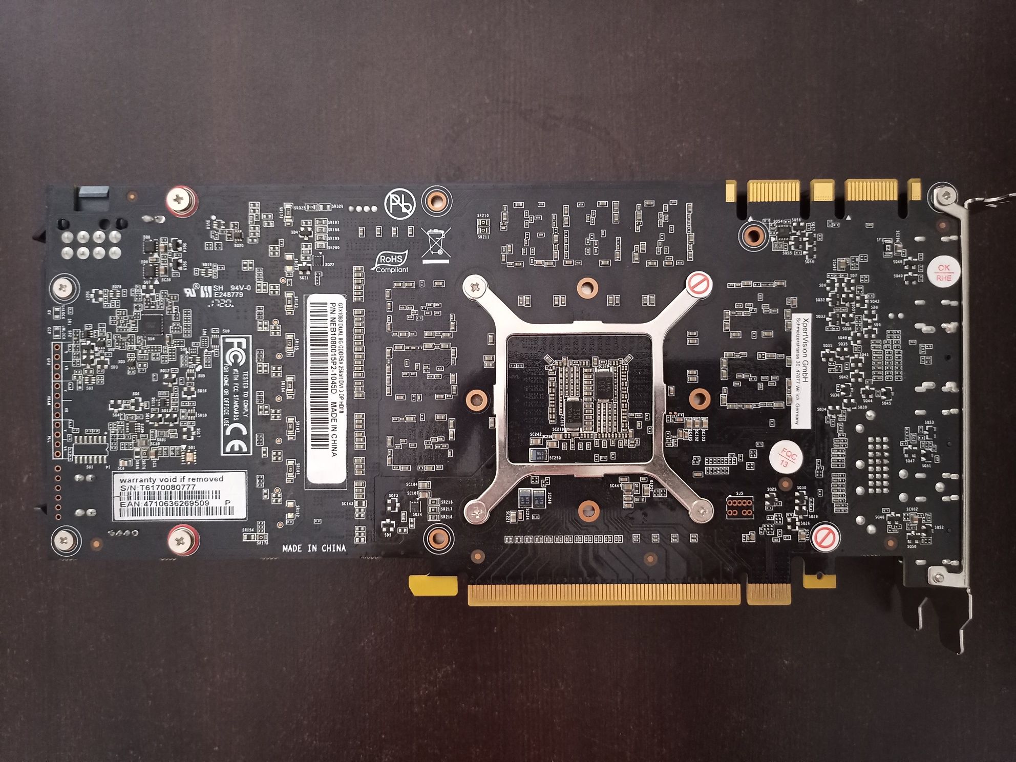 Placa gráfica Palit GeForce GTX 1080 Dual OC 8GB