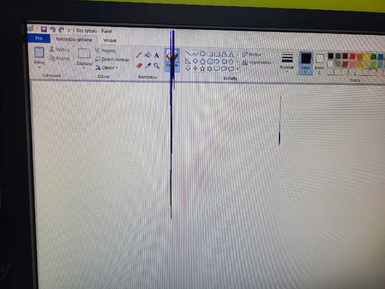 Monitor - Samsung S24C450DW - ruchoma wysokość - uszkodzona matryca