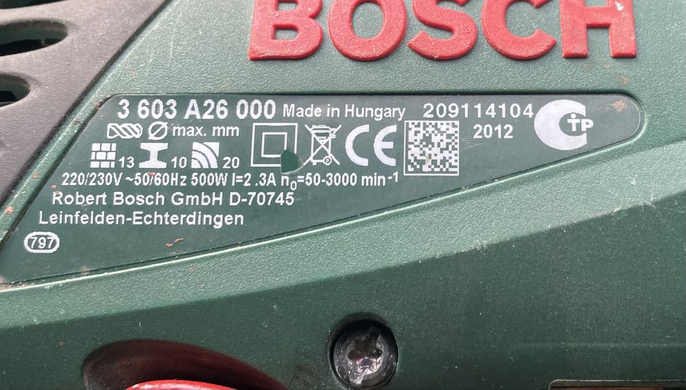 Wiertarka bosch 500 w 3603A26000 z walizką