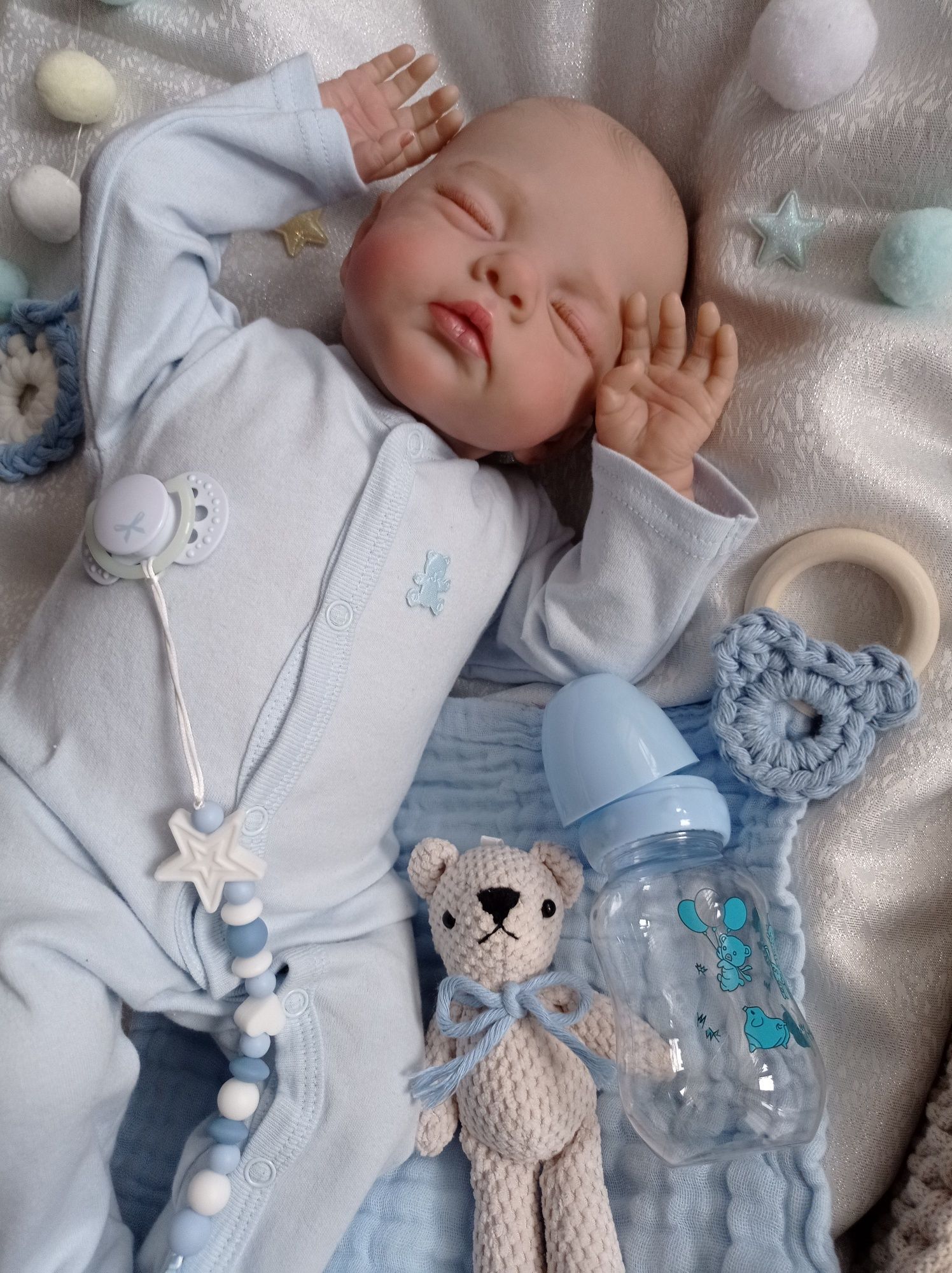 Cudna lala w typie reborn brzuszek materiałowy