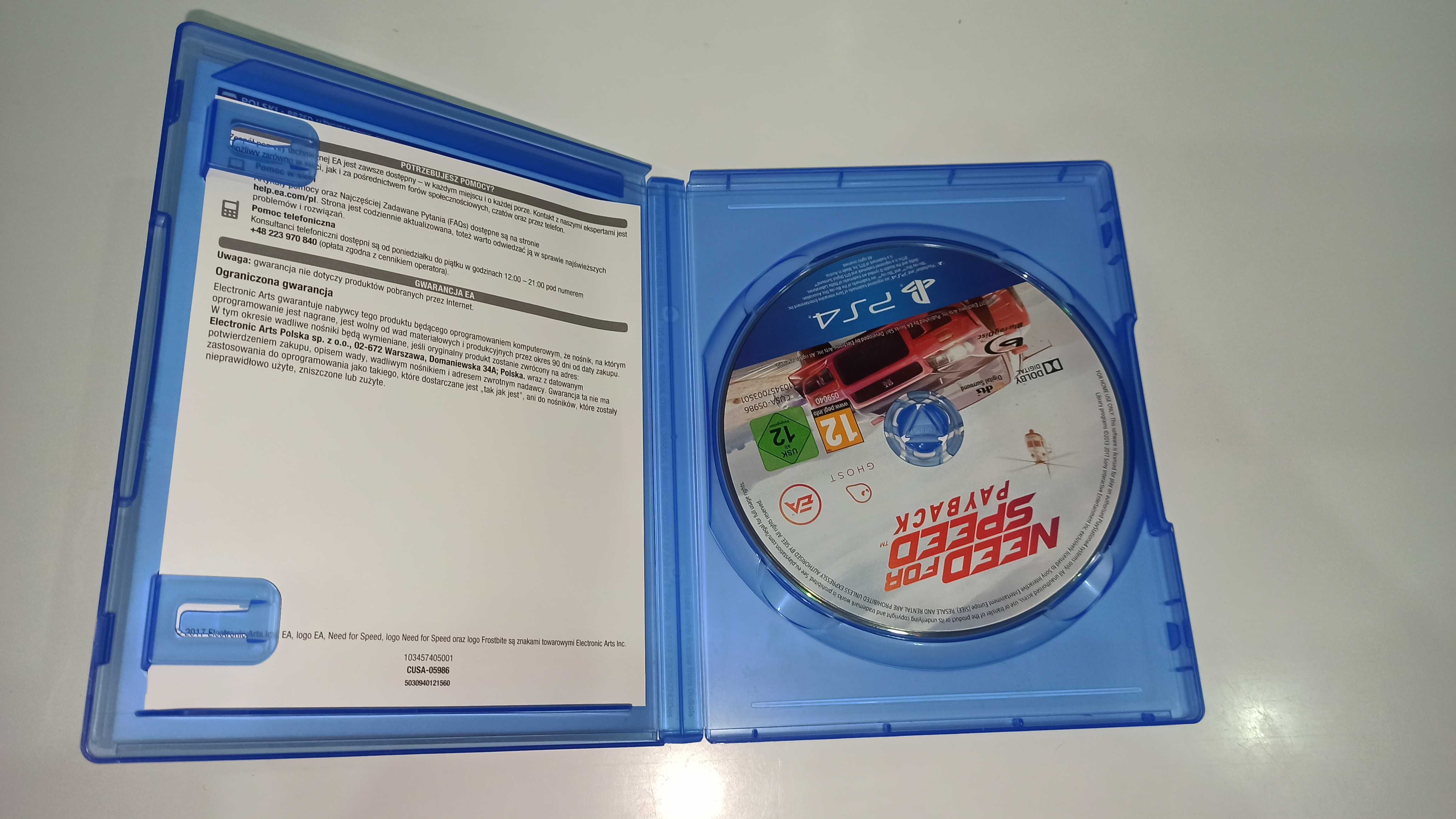 ps4 NEED FOR SPEED PAYBACK PL mówią po polsku zadbana