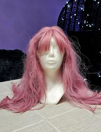 Długa peruka różowa