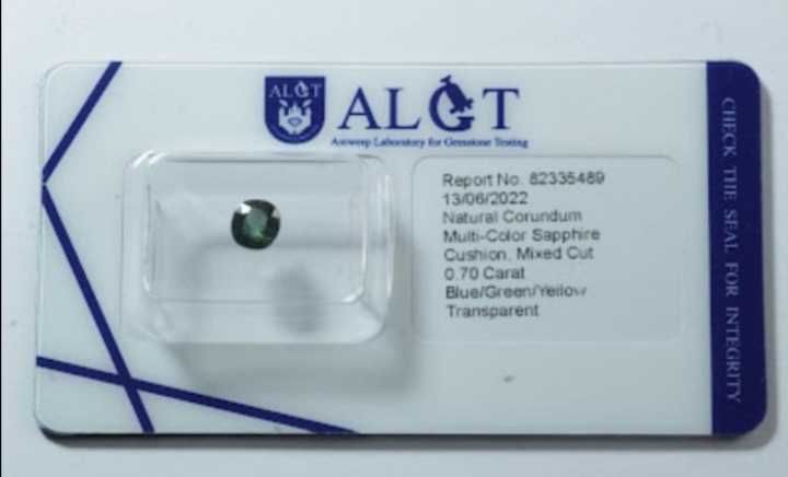 Safira 0.7 ct C/Certificação