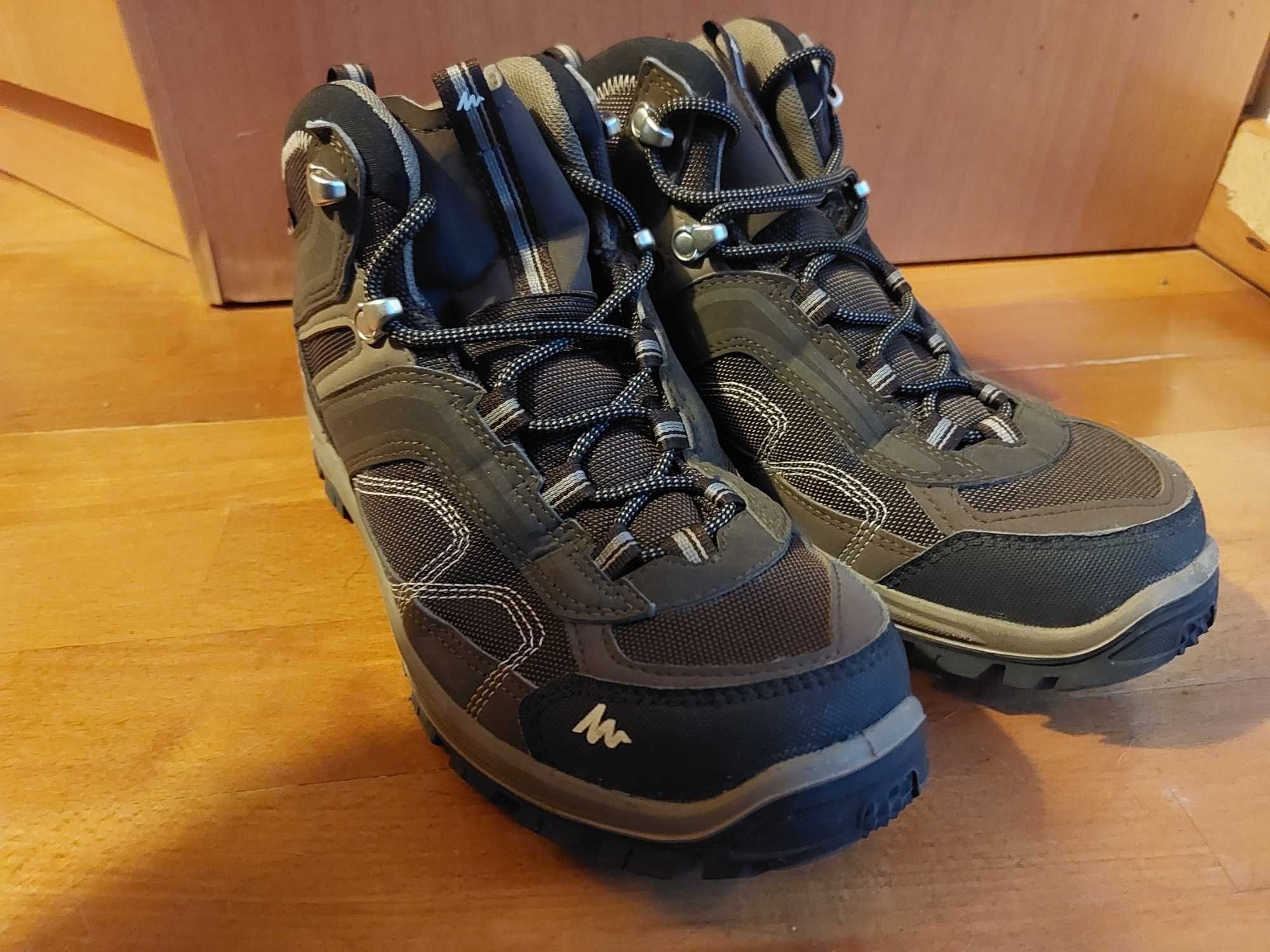 Ténis Botas Quechua Waterproof Hiking 41 Castanhas Escuras