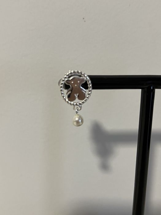 Brincos ursinho com perola