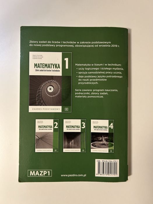 Zbiór zadań do matematyki do klasy 1 poziom podstawowy