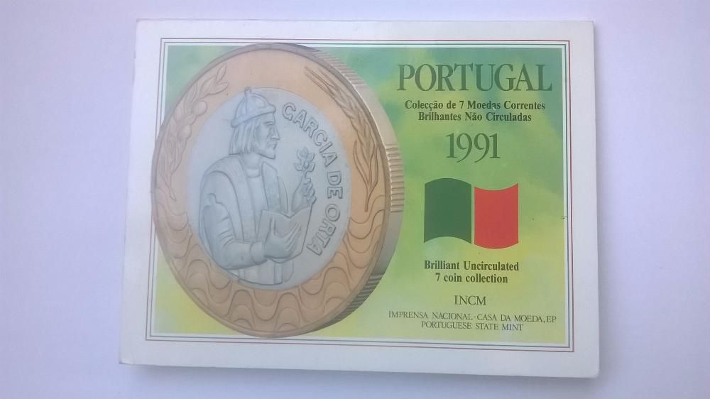 Moedas, Carteira anual da INCM 1991. Todas as Moedas de 1991. Só 25 €