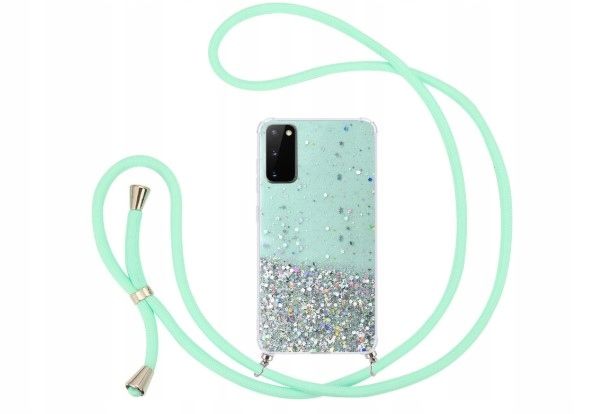 pepmune etui samsung galaxy s20 fe z paskiem, brokatem