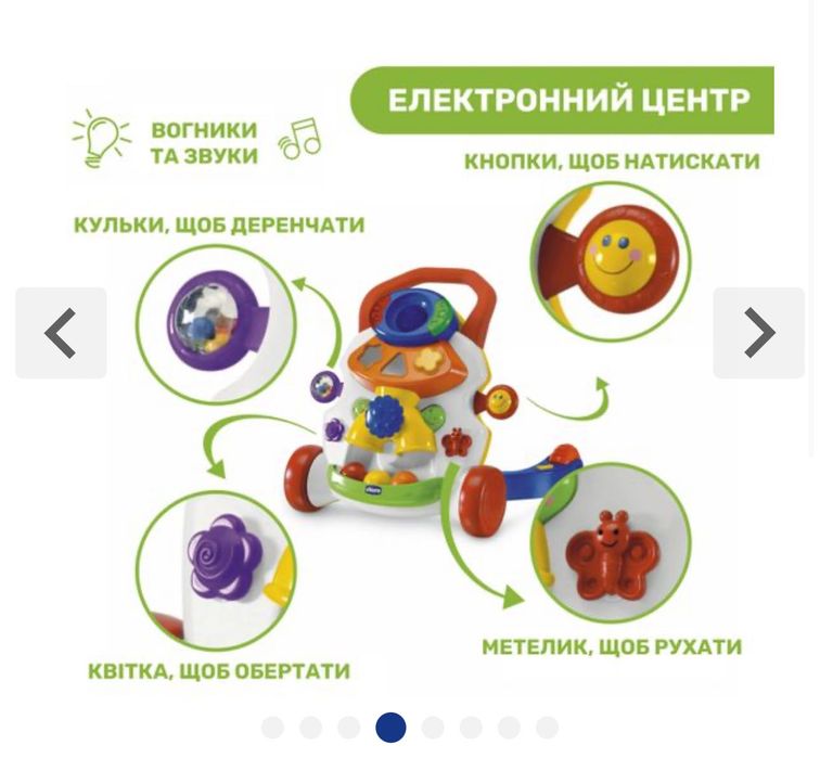 Ходунки ігровий центр chicco перші кроки чіко чікко толокар ходунки