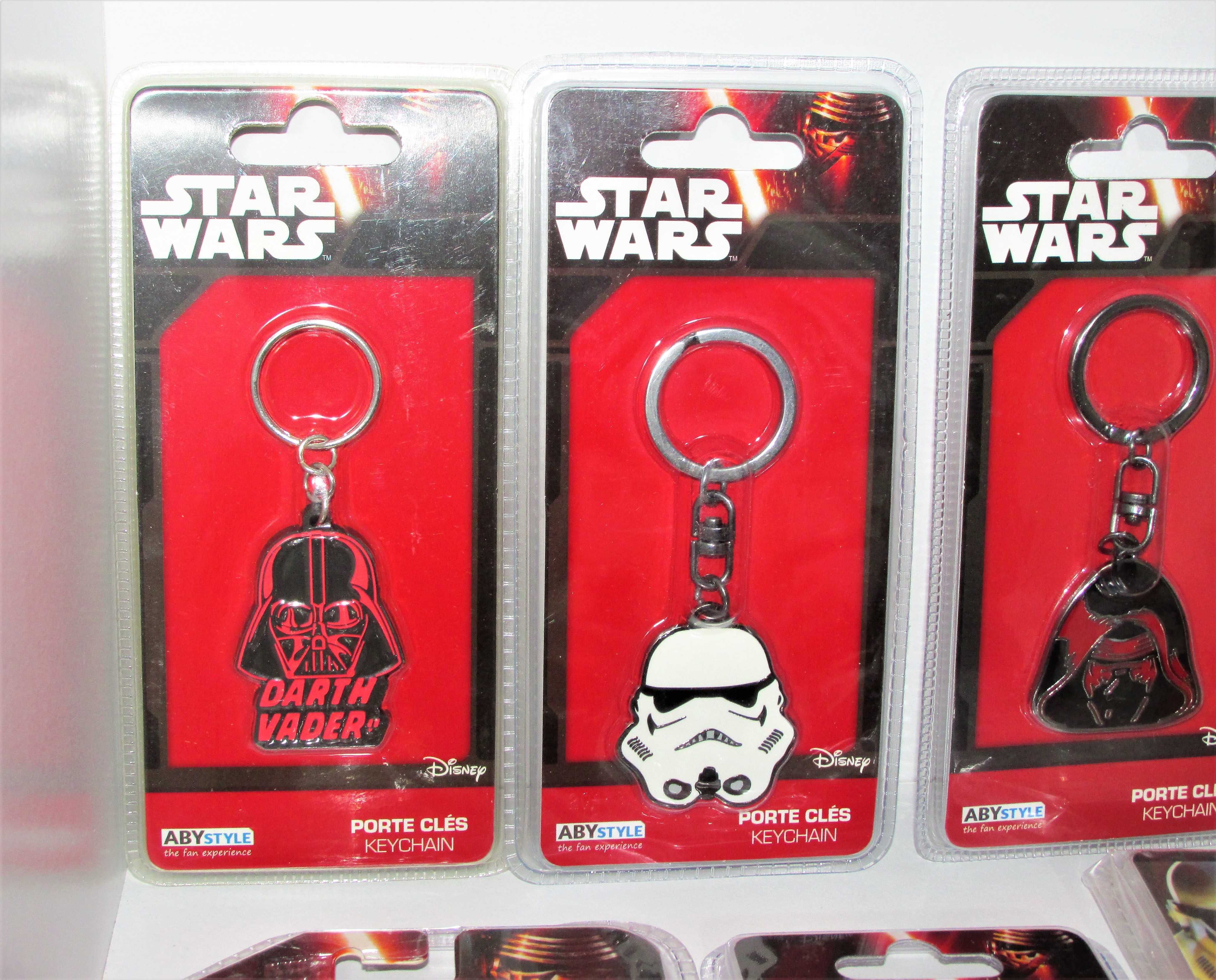 Conjunto de 8 Porta-chaves Star Wars Novos/Selados