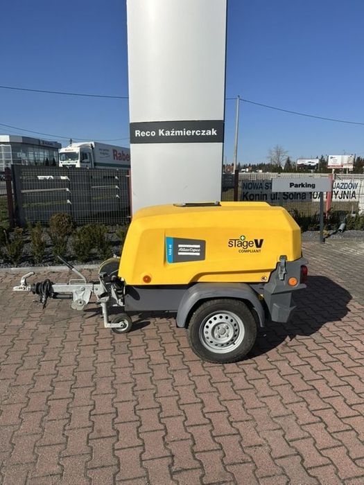 Atlas Copco XAS48 KOMPRESOR Sprezarka srubowa jak nowa  stan jak nowy z przyczepką silnik Kubota