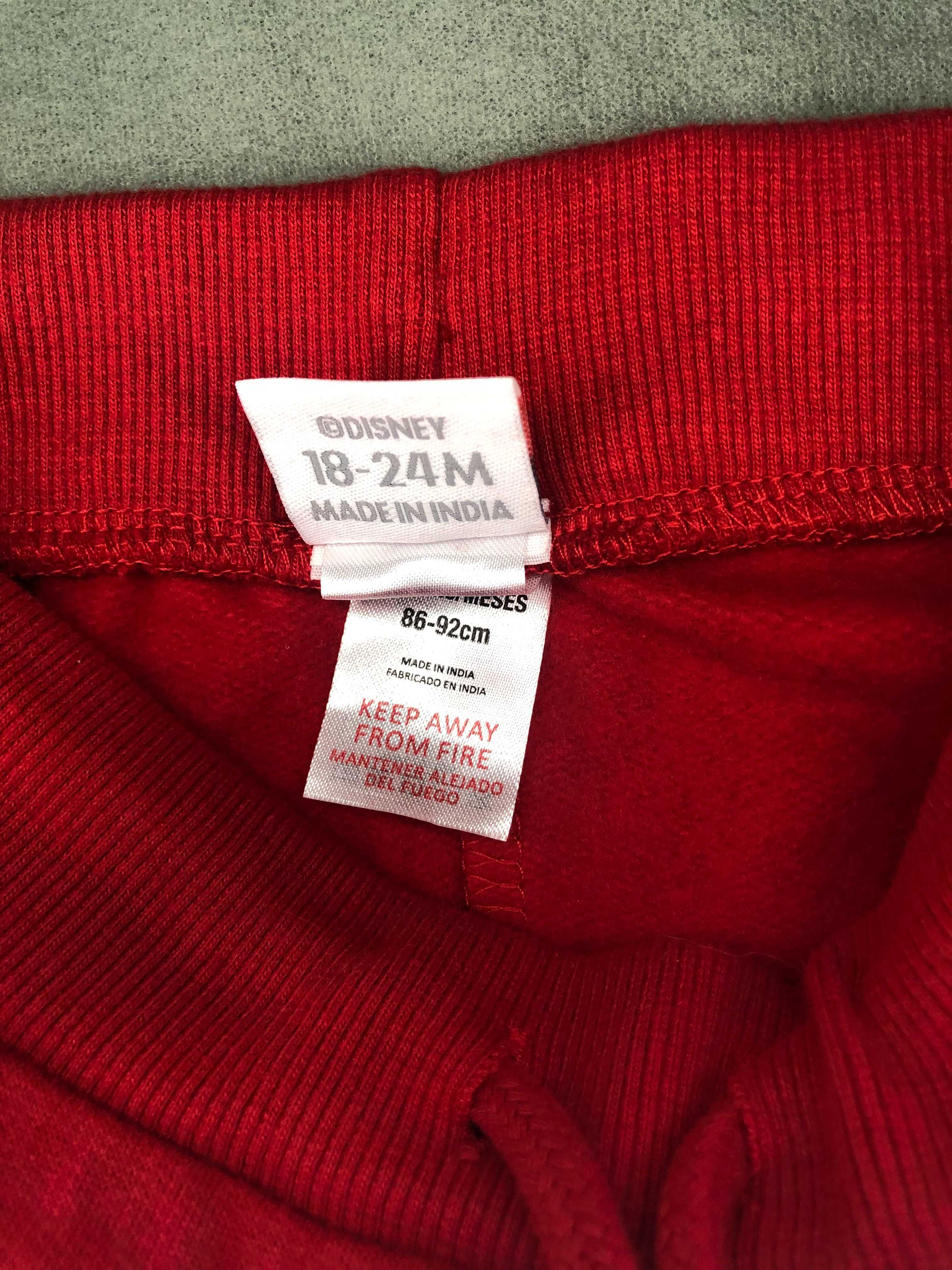 Стильні червоні спортивні штанці з вишитим Вінні Пухом, 18-24М, акція