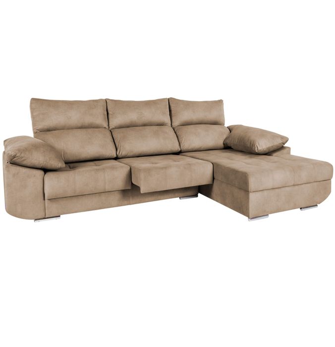 Sofa chaise longue bege