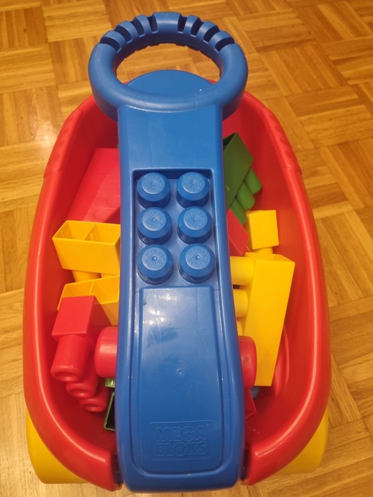 Fisher Price mega bloks wózek zbieracz klockow