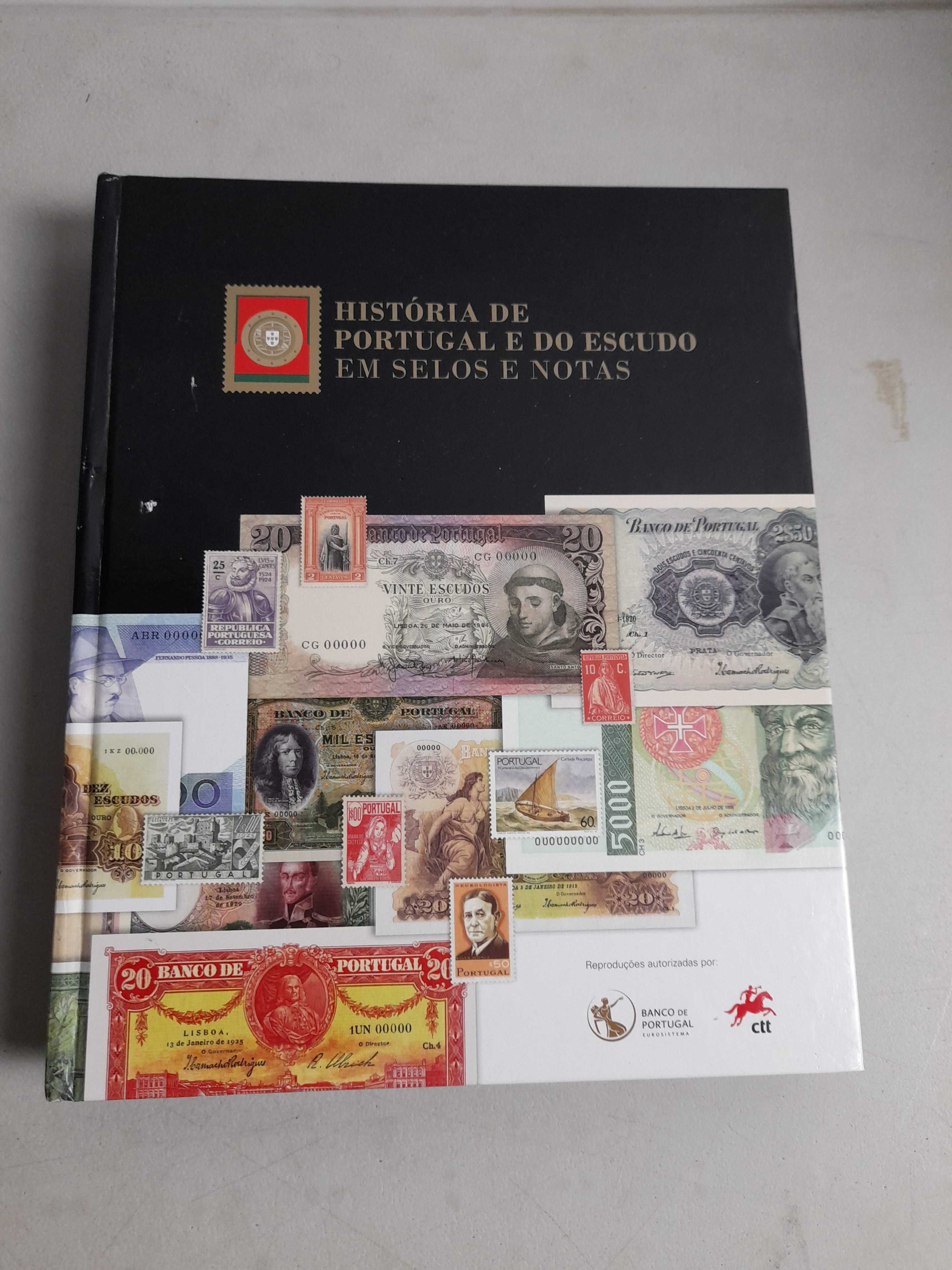 Livro PA-6- História de Portugal e do escudo em selos e notas